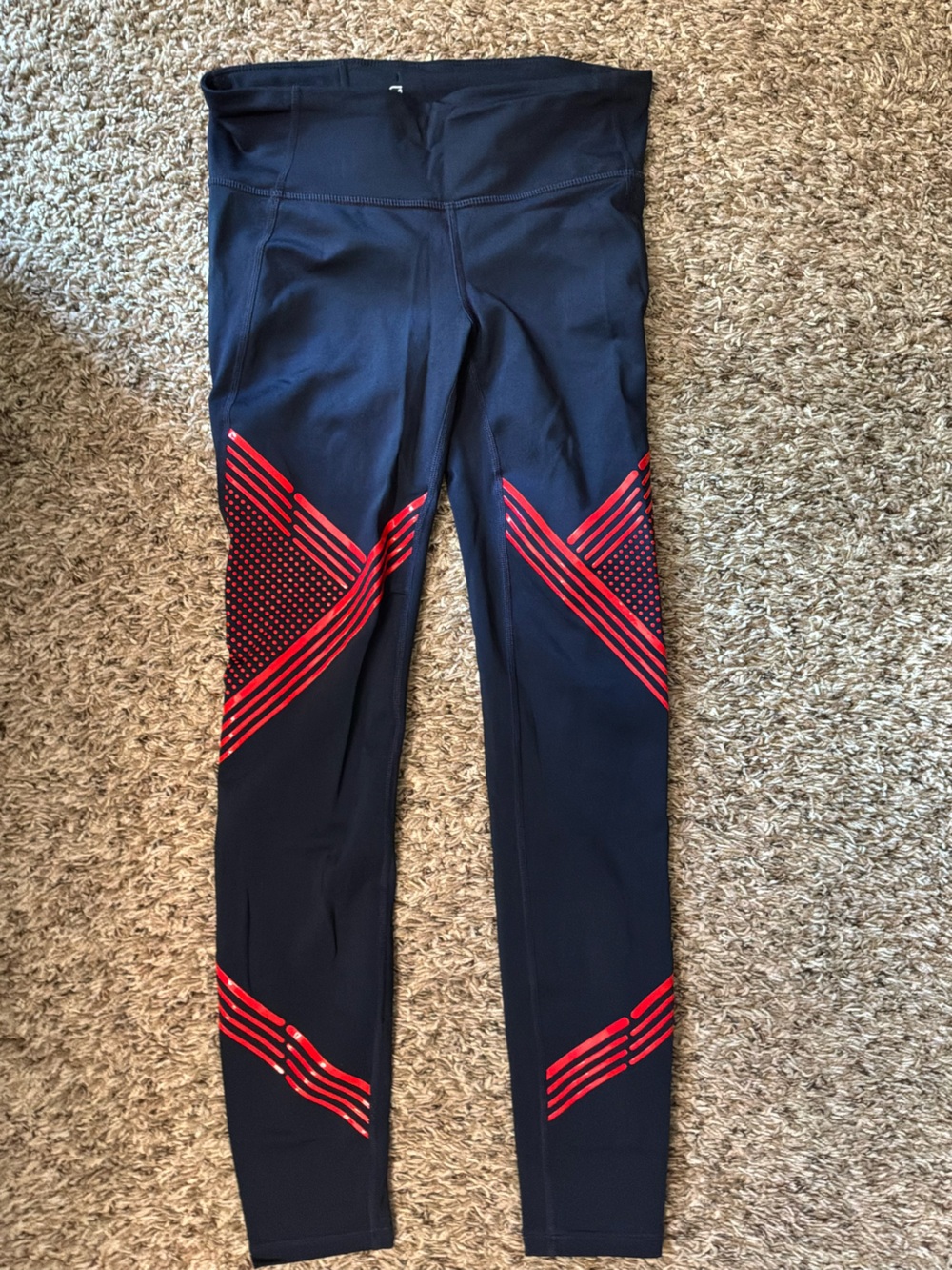 GAP Navy Leggings with Red Stripe Detail size XS